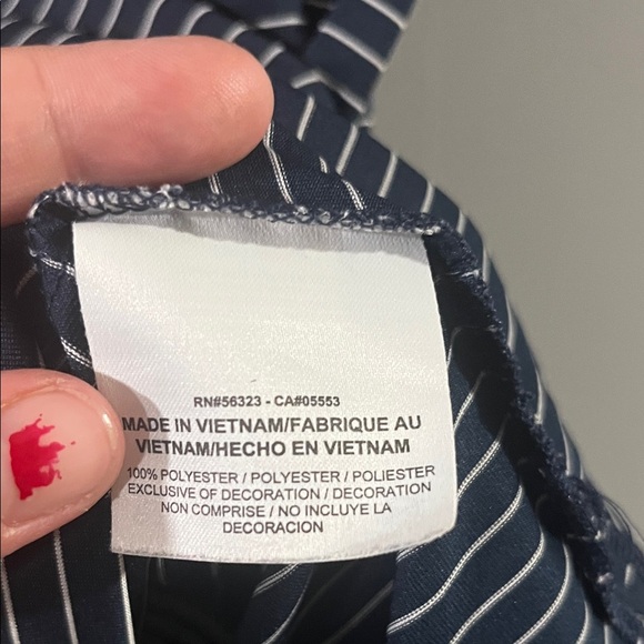 Nike Men's Polo Shirt - Blue and White Stripes - Picture 3 of 6